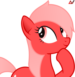 Size: 1800x1844 | Tagged: safe, artist:arifproject, oc, oc only, oc:downvote, earth pony, pony, derpibooru, g4, derpibooru ponified, meta, ponified, simple background, smiling, solo, thinking, transparent background, vector