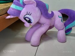 Size: 2048x1536 | Tagged: safe, artist:nekokevin, starlight glimmer, pony, unicorn, series:nekokevin's glimmy, g4, female, irl, mare, open mouth, photo, plushie, smiling, solo