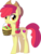 Size: 5772x7662 | Tagged: safe, artist:cyanlightning, apple bloom, earth pony, pony, g4, .svg available, absurd resolution, adorabloom, alternate hairstyle, apple, applejack's hat, braid, bucket, chest fluff, cowboy hat, cute, ear fluff, female, food, hat, looking at you, mare, missing accessory, mouth hold, older, older apple bloom, simple background, smiling, solo, tail fluff, transparent background, vector