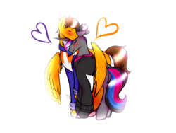 Size: 4400x3300 | Tagged: safe, artist:elliemagic, pony, emmet brickowski, female, lego, male, ponified, shipping, simple background, straight, the lego movie, white background, wyldstyle