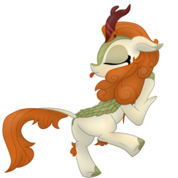 Size: 2500x2500 | Tagged: safe, alternate version, artist:soctavia, autumn blaze, kirin, g4, sounds of silence, :p, background removed, butt, cute, female, high res, mare, plot, silly, simple background, solo, tongue out, transparent background