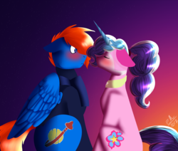 Size: 3900x3300 | Tagged: safe, artist:elliemagic, pony, benny, female, high res, lego, male, ponified, shipping, straight, the lego movie, unikitty