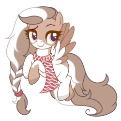 Size: 3178x3178 | Tagged: safe, artist:urpone, oc, oc only, oc:yellow sight, pegasus, pony, base used, braid, clothes, flying, high res, scarf, simple background, solo, transparent background, wings