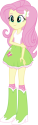 Size: 7000x22899 | Tagged: safe, artist:twilirity, fluttershy, equestria girls, g4, absurd resolution, boots, clothes, cutie mark on clothes, female, fluttershy's skirt, shoes, simple background, skirt, socks, solo, tank top, transparent background, vector