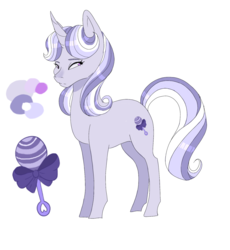 Size: 1584x1720 | Tagged: safe, artist:kittii-kat, oc, oc only, oc:tallulah moon, pony, unicorn, female, magical lesbian spawn, mare, offspring, parent:trixie, parent:twilight sparkle, parents:twixie, reference sheet, simple background, solo, white background