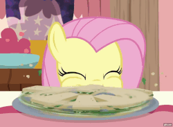 Size: 1420x1040 | Tagged: safe, screencap, fluttershy, pegasus, pony, discordant harmony, g4, season 7, animated, chomp, cucumber sandwiches, cute, eating, eyes closed, female, gif, gifs.com, herbivore, majestic as fuck, mare, nom, nose in the air, perfect loop, shyabetes, solo