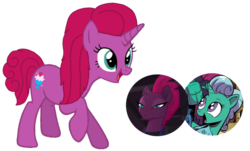 Size: 1512x913 | Tagged: safe, artist:徐詩珮, fizzlepop berrytwist, glitter drops, tempest shadow, oc, oc only, oc:betty pop, pony, unicorn, g4, my little pony: the movie, base used, cute, female, lesbian, magical lesbian spawn, mare, next generation, offspring, parent:glitter drops, parent:tempest shadow, parents:glittershadow, pretty, ship:glittershadow, shipping, simple background, solo, transparent background