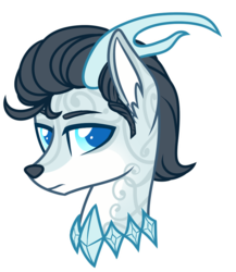 Size: 800x922 | Tagged: safe, artist:crystal-tranquility, oc, oc only, oc:blue christmas, deer pony, original species, pond pony, bust, male, portrait, simple background, solo, transparent background