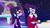 Size: 1280x720 | Tagged: safe, screencap, rosette nebula, sci-twi, twilight sparkle, equestria girls, g4, my little pony equestria girls: better together, twilight under the stars, buffet, eating, female, food, glasses, hair bun, hors d'oeuvre, open mouth, ponytail, wavy mouth