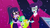 Size: 1280x720 | Tagged: safe, screencap, rosette nebula, sci-twi, twilight sparkle, equestria girls, g4, my little pony equestria girls: better together, twilight under the stars, atomic chocolate cake, cake, chocolate cake, duo, duo female, female, food, glasses, ponytail