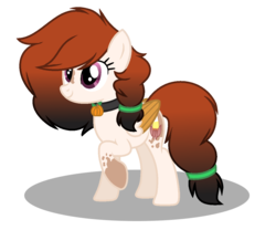Size: 1179x982 | Tagged: safe, artist:gentlevixengal135, oc, oc only, oc:autumn spice, pegasus, pony, choker, female, mare, simple background, solo, transparent background, two toned wings