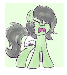 Size: 1280x1421 | Tagged: safe, artist:zalakir, oc, oc only, oc:filly anon, earth pony, pony, angry, cute, diaper, eyes closed, female, filly, ocbetes, solo, whining, yelling