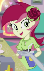Size: 252x402 | Tagged: safe, screencap, roseluck, equestria girls, five stars, g4, my little pony equestria girls: better together, background human, cropped, female