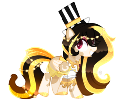 Size: 1171x1036 | Tagged: safe, artist:sugaryicecreammlp, oc, oc only, pegasus, pony, clothes, female, hat, mare, simple background, solo, top hat, transparent background