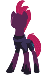 Size: 707x1131 | Tagged: safe, artist:chachaxevaxjeffrey, tempest shadow, pony, unicorn, g4, my little pony: the movie, armor, broken horn, clothes, eye scar, female, hoof shoes, hooves, horn, lineless, mare, minimalist, modern art, no face, scar, simple background, solo, transparent background