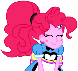 Size: 3734x3418 | Tagged: safe, artist:legendoflink, pinkie pie, coinky-dink world, equestria girls, equestria girls series, five stars, g4, my little pony equestria girls: summertime shorts, pinkie pie: snack psychic, spoiler:eqg series (season 2), blushing, clothes, cute, diapinkes, dress, high res, server pinkie pie, simple background, smiling, transparent background