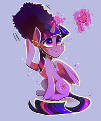 Size: 562x675 | Tagged: safe, artist:desiraesalmark, twilight sparkle, alicorn, pony, g4, british, commission, female, guard, official fan art, purple background, simple background, solo, twilight sparkle (alicorn)
