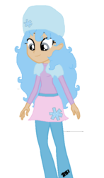 Size: 433x737 | Tagged: safe, artist:kingbases, artist:mapleb, equestria girls, g4, barely eqg related, base used, clothes, crossover, equestria girls style, equestria girls-ified, frosty puff, strawberry shortcake, winter outfit