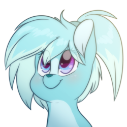 Size: 2400x2400 | Tagged: safe, artist:fluffyxai, oc, oc only, deer, pony, blushing, bust, high res, looking up, portrait, simple background, smiling, solo, transparent background