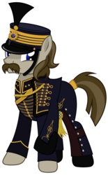 Size: 1024x1652 | Tagged: safe, artist:brony-works, earth pony, pony, clothes, facial hair, hussar, male, moustache, simple background, solo, stallion, sweden, transparent background, uniform, vector