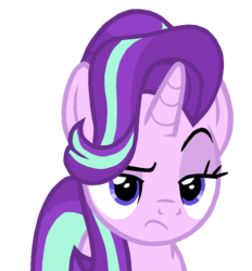 Size: 894x962 | Tagged: safe, artist:nightshadowmlp, starlight glimmer, pony, unicorn, g4, shadow play, clip art, female, mare, ms paint, raised eyebrow, reformed starlight, simple background, solo, starlight glimmer is not amused, transparent background, unamused