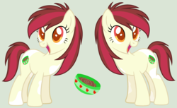 Size: 3516x2152 | Tagged: safe, artist:frostylithi, oc, oc only, oc:cocoa buttercream, earth pony, pony, female, high res, mare, offspring, parent:apple bloom, parent:pipsqueak, parents:pipbloom, simple background, solo