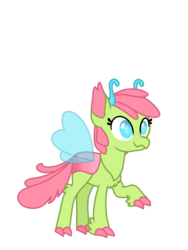 Size: 1536x2048 | Tagged: safe, artist:sandwichbuns, hybrid, female, interspecies offspring, offspring, parent:pharynx, parent:princess skystar, simple background, solo, transparent background