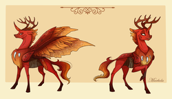 Size: 2968x1709 | Tagged: safe, artist:marbola, oc, oc only, oc:arcus, oc:arcus flamefeather, changeling, changeling oc