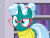 Size: 1383x1058 | Tagged: safe, screencap, bellflower blurb, pony, unicorn, g4, the point of no return, animated, clothes, confused, cute, female, gif, glasses, head tilt, librarian, mare, solo, sweater