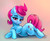 Size: 4070x3359 | Tagged: safe, artist:xbi, cup cake, earth pony, pony, g4, draw me like one of your french girls, female, gradient background, looking at you, mare, solo, sultry pose