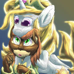 Size: 1584x1584 | Tagged: safe, artist:firefanatic, catrina, princess celestia, abyssinian, g1, g4, alternate mane color, big ears, clothes, fluffy, g1 to g4, generation leap, glowing, jewelry, regalia, robe