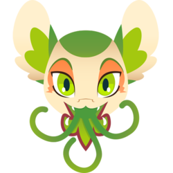 Size: 500x500 | Tagged: safe, artist:kez, oc, oc only, oc:non toxic, monster pony, original species, pony, tatzlpony, head hunter, head hunter 2, head shot, mlem, silly, simple background, solo, tongue out, transparent background, vector