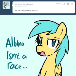 Size: 750x750 | Tagged: safe, artist:datahmedz, sunshower raindrops, pony, raindropsanswers, g4, ask, female, solo, truth, tumblr