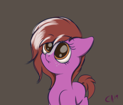 Size: 1411x1207 | Tagged: safe, artist:luxsimx, oc, oc only, oc:rose marzipan, pony, female, filly, freckles, solo