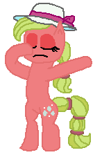 Size: 147x227 | Tagged: safe, artist:drypony198, oc, oc only, oc:maplejack, earth pony, pony, bipedal, cowboys and equestrians, dab, female, fixed, hat, mad (tv series), mad magazine, maplejack, mare, picture for breezies, simple background, solo, transparent background