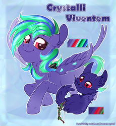 Size: 2328x2532 | Tagged: safe, artist:meowcephei, oc, oc:crystalli viventem, pony, commission, high res, reference sheet