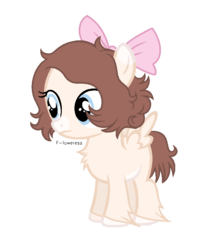 Size: 689x768 | Tagged: safe, artist:fioweress, oc, oc only, oc:adeline, pegasus, pony, bow, female, filly, hair bow, parents:oc x oc, simple background, solo, transparent background