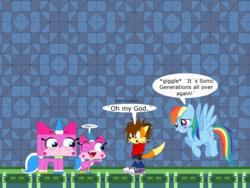 Size: 2400x1800 | Tagged: safe, artist:anthony-zel, artist:lachlandingoofficial, artist:legoland1085, rainbow dash, oc, cat, g4, catified, crossover, lego, non-mlp oc, sonic the hedgehog, sonic the hedgehog (series), species swap, the lego movie, unikitty