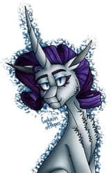 Size: 660x1030 | Tagged: safe, artist:captainofhopes, rarity, pony, g4, chest fluff, female, horn, long horn, mare, simple background, solo, transparent background