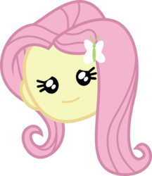 Size: 651x755 | Tagged: safe, artist:anime-equestria, derpibooru exclusive, fluttershy, equestria girls, g4, game stream, my little pony equestria girls: better together, cute, emoji, hairpin, head only, shyabetes, simple background, smiling, solo, transparent background, vector