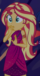 Size: 461x869 | Tagged: safe, screencap, sci-twi, sunset shimmer, twilight sparkle, equestria girls, equestria girls specials, g4, my little pony equestria girls: better together, my little pony equestria girls: spring breakdown, armlet, cropped, jewelry, sleeveless