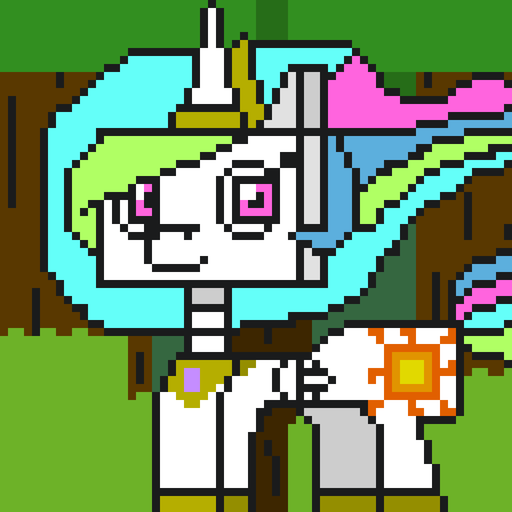 2003145 - safe, artist:eternaljonathan, princess celestia, g4, crossover,  lego, pixel art, the lego movie, unikitty - Derpibooru