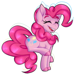 Size: 514x508 | Tagged: safe, artist:teeny16, pinkie pie, earth pony, pony, g4, colored hooves, cute, diapinkes, eyes closed, female, mare, open mouth, simple background, solo, transparent background