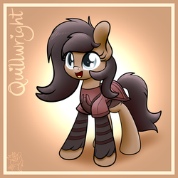 Size: 3244x3244 | Tagged: dead source, safe, artist:php142, oc, oc only, oc:quillwright, pegasus, pony, fallout equestria, commission, fallout equestria: of shadows, female, gradient background, high res, scribe, scribe robe, simple background, solo, steel ranger, steel ranger scribe