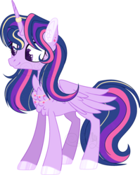 Size: 1280x1610 | Tagged: safe, artist:sh3llysh00, twilight sparkle, alicorn, pony, g4, chest fluff, ear fluff, female, mare, simple background, solo, transparent background, twilight sparkle (alicorn)