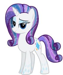 Size: 564x663 | Tagged: artist needed, source needed, safe, rarity, pony, g4, alternate cutie mark, alternate hairstyle, female, solo, sparkly mane