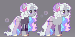 Size: 2300x1150 | Tagged: safe, artist:biitt, oc, oc only, earth pony, pony, clothes, female, horns, mare, solo