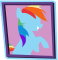 Size: 58x60 | Tagged: safe, rainbow dash, pony, g4, female, mlpforums, picture for breezies, poster, smiling, solo, teeth, vector, wingless