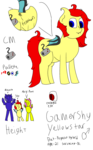 Size: 1453x2353 | Tagged: safe, artist:gamer-shy, oc, oc only, oc:gamershy yellowstar, bat pony, pony, reference sheet, simple background, solo, white background