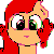 Size: 128x128 | Tagged: safe, artist:gamer-shy, oc, oc:soft melody, pony, animated, cute, one eye closed, pixel art, small fangs, solo, wink